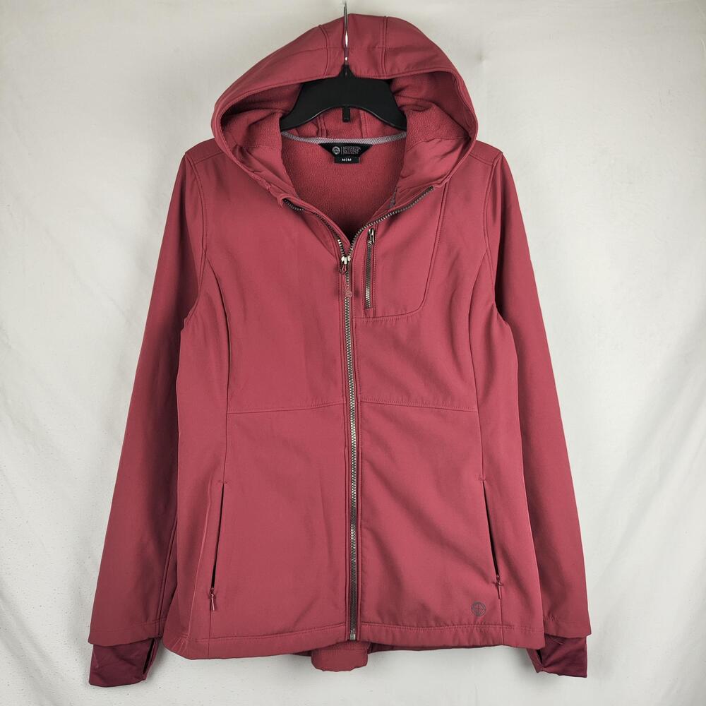 Mondetta Outdoor Project Jacket Womens Medium Pink Hooded Softshell Zip Pockets
